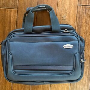 Ricardo Beverly Hills Navy Briefcase/Document Case Zip Detachable Strap